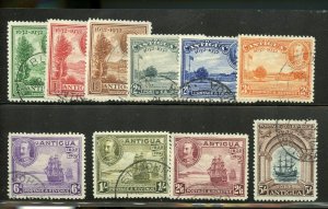 ANTIGUA KING GEORGE V TERCENTENARY  SCOTT#67/76 COMPLETE USED VF