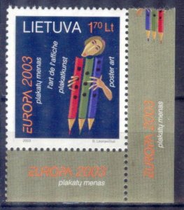 Lithuania 2003 Europa CEPT Poster Art Sc.743 MNH