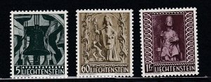 Liechtenstein # 350-352, Belfry Sculptures,, Mint NH, 1/2 Cat.