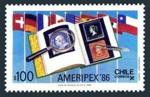 Chile #721 F-VF Mint NH ** AMERIPEX 86, Stamp on Stamp