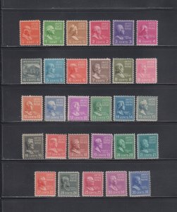 US, 803-831, MNH, F-VF, PREXIE, 1938 PRESIDENTIAL SERIES MINT NH, OG