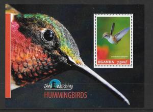 UGANDA 2014 HUMMINGBIRDS M/S MNH