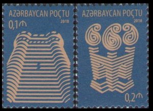 2018 Azerbaijan 1365-1366 Standard Edition. Architecture