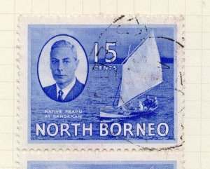 North Borneo 1950 Early Issue Fine Used 15c. 281342