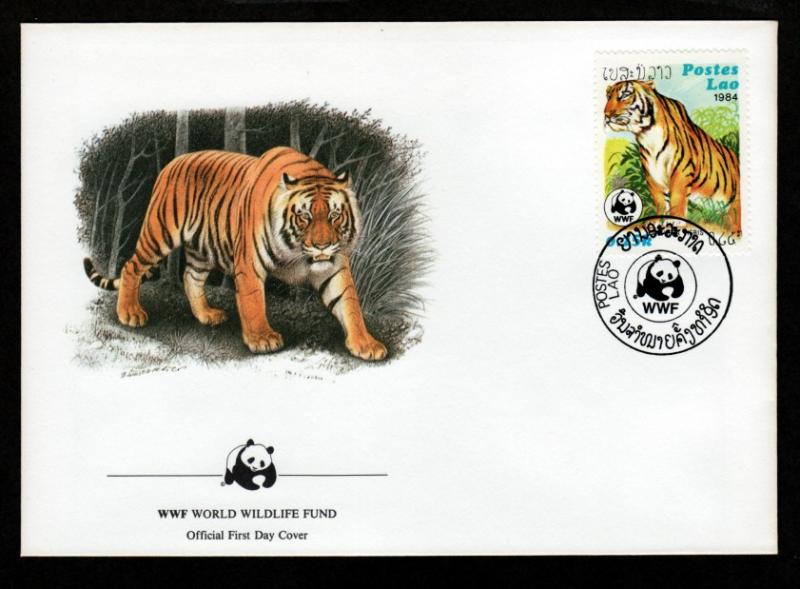 Laos Four 1984 WWF FDC!