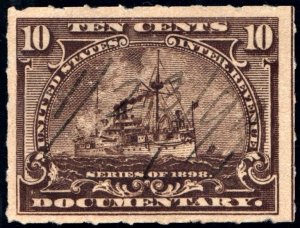 R168 10¢ Documentary Stamp (1898) Used