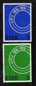 Ireland-Sc#363-4-unused NH set-UPU postmark-1974-