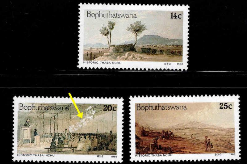 South Africa - Bophuthatswana Scott 177-179 MH*  set 1 scuffed