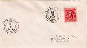 United States California Nav. Enlisted Barracks Sta. Vallejo 1943 double ring...