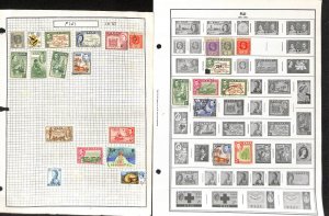 Fiji Stamp Collection on 8 Harris Pages, 1891-1986