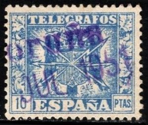 1940's Spain Revenue Coat of Arms Telegraphs 5 Different Used