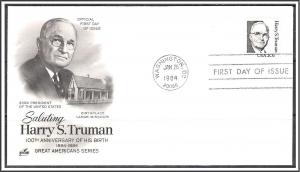 US #1862 Harry Truman FDC