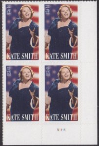 4463 Kate Smith Plate Block MNH