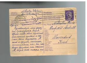 1943 Wambach Germany Arbeitslager Slave Labor Camp dualreply Cover Boris Nikulin