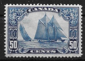 CANADA SG284 1929 50c BLUE - BLUENOSE MTD MINT