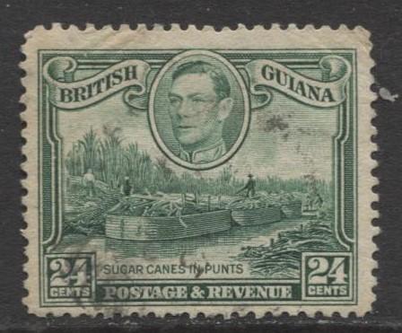 British Guiana - Scott 234a - KGVI- Definitive -1938 - Used - Single 24c Stamp