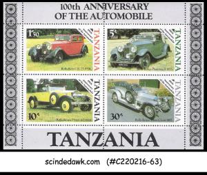 TANZANIA - 1985 100th ANNIVERSARY OF THE AUTOMOBILE / CARS - MIN. SHEET MNH