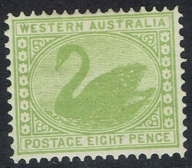 WESTERN AUSTRALIA 1902 SWAN 8D WMK V/CROWN PERF 12.5