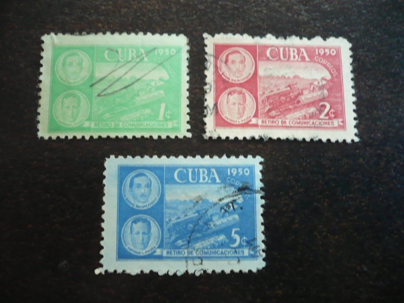 Stamps - Cuba - Scott# 452-454 -Used Set of 3 Stamps