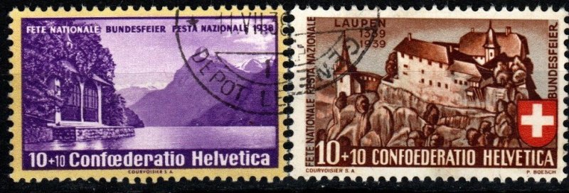 Switzerland #B90, B95 F-VF Used $4.75 (X4220)