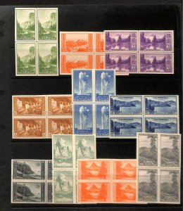 United States Postage Stamp, #756-765 National Parks Mint Blocks, 1935 (BG)