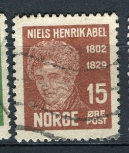 NORWAY; 1929 early Abel issue fine used 15ore. value