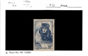 France, Postage Stamp, #396 Used, 1940 World War I Pilot Guynemer (AC)