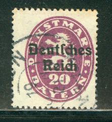 German States Bavaria Scott # O55, used