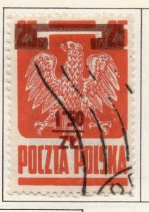 Poland 1944-46 Early Issue Fine Used 1.50zt. Surcharged 190925