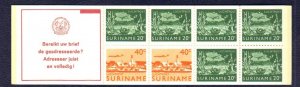 Surinam #C77b MNH 1978 Booklet  AIR . bereikt uw brief . 40c bottom