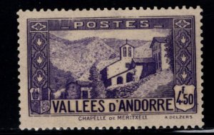 (French) Andorra Scott 60C MH* stamp