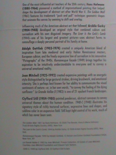 ​UNITED STATES-2010 SC#4444  ABSTRACT EXPRESSIONISTS-PAINTING-MNH S/S SHEET VF