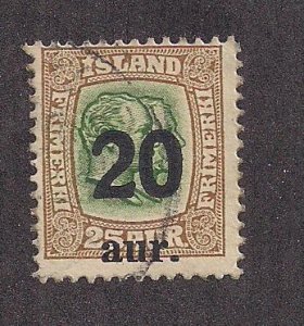 ICELAND SC# 133   F/U  1921