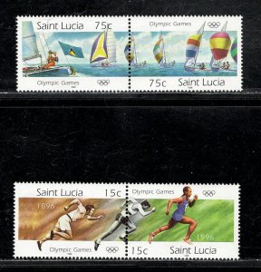 ST. LUCIA SC# 1042-43 FVF/MNH