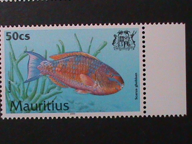 MAURITIUS-2000-COLORFUL LOVELY TROPICAL FISHES-MNH -VF-LAST ONE HARD TO FIND