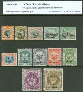 SG 146-147 North Borneo 1904-05 set of 12. Fine mounted/lightly mounted mint...