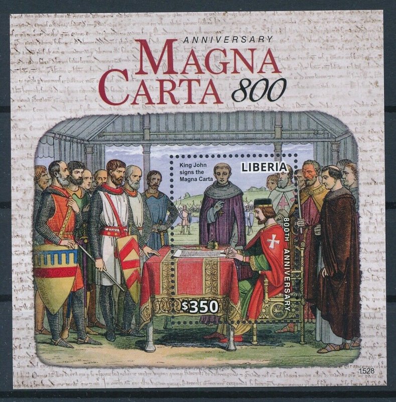 [I161] Togo 2015 Emblems Magna Carta 800 good sheet very fine MNH 