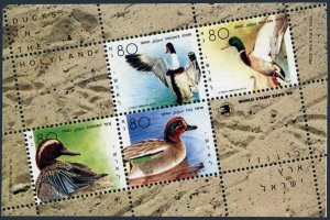 Israel 1025E sheet, MNH. Michel 1143-1146 Bl.40. Ducks, World Stamp EXPO-1989.