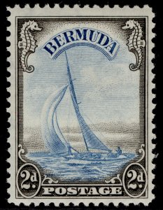 BERMUDA GVI SG112, 2d light blue & sepia, LH MINT. Cat £50.