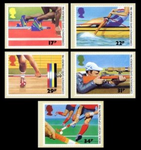 STAMP STATION PERTH G.B. PHQ Cards No.94- Set of 5 -Commonwealth Games Mint 1986