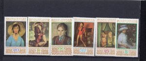 BULGARIA 1987 PAINTINGS SET OF 6 STAMPS MNH
