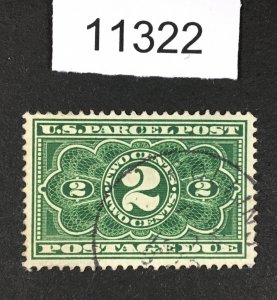 MOMEN: US STAMPS # JQ2 VF USED LOT #11322