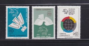 Turkey 1986-1988 Set MNH UPU (A)