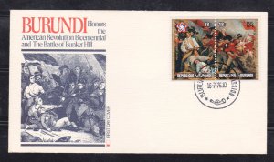 BURUNDI - 1976 BICENTENNIAL OF AMERICAN REVOLUTION - FDC