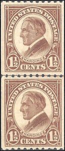 605 Mint,OG,NH... Line Pair... SCV $7.00