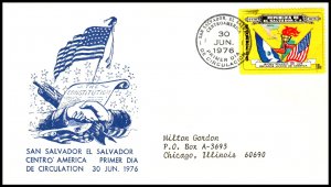 El Salvador 870 US Bicentennial Typed FDC