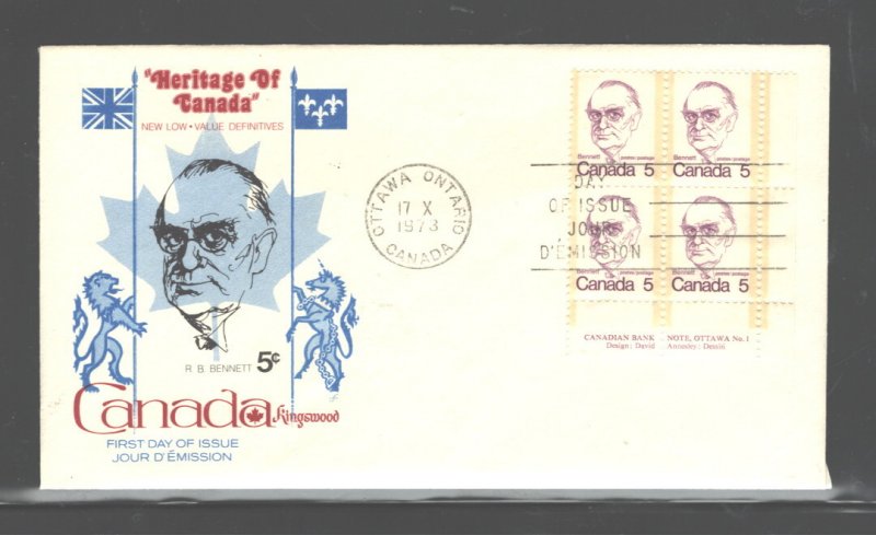 CANADA 1970 CANADIAN PRIME MINISTERS #586 -593 FDC's