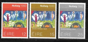 Ireland 489-491: Nativity Scene (painting by Geraldine McNulty), MH, VF