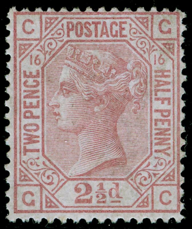 SG141, 2½d rosy mauve PLATE 16, NH MINT. Cat £525. GC