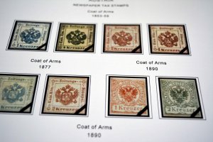 COLOR PRINTED AUSTRIA 1850-2010 STAMP ALBUM PAGES (317 illustrated pages)